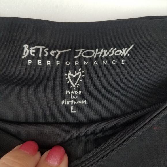 Betsey Johnson | Rose Pattern Crop Athletic Pants Floral Leggings - Picture 4 of 4